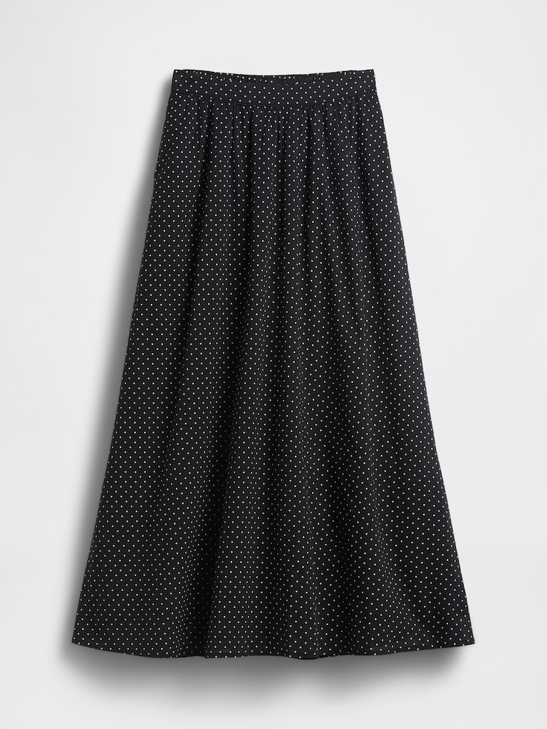 Dotted Voile Maxi Skirt