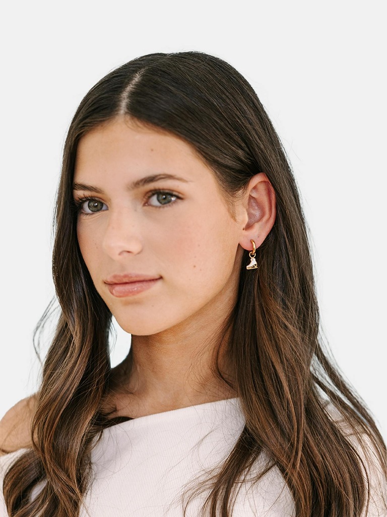 Pierced Co Ice Skate Charm For Huggie Earrings