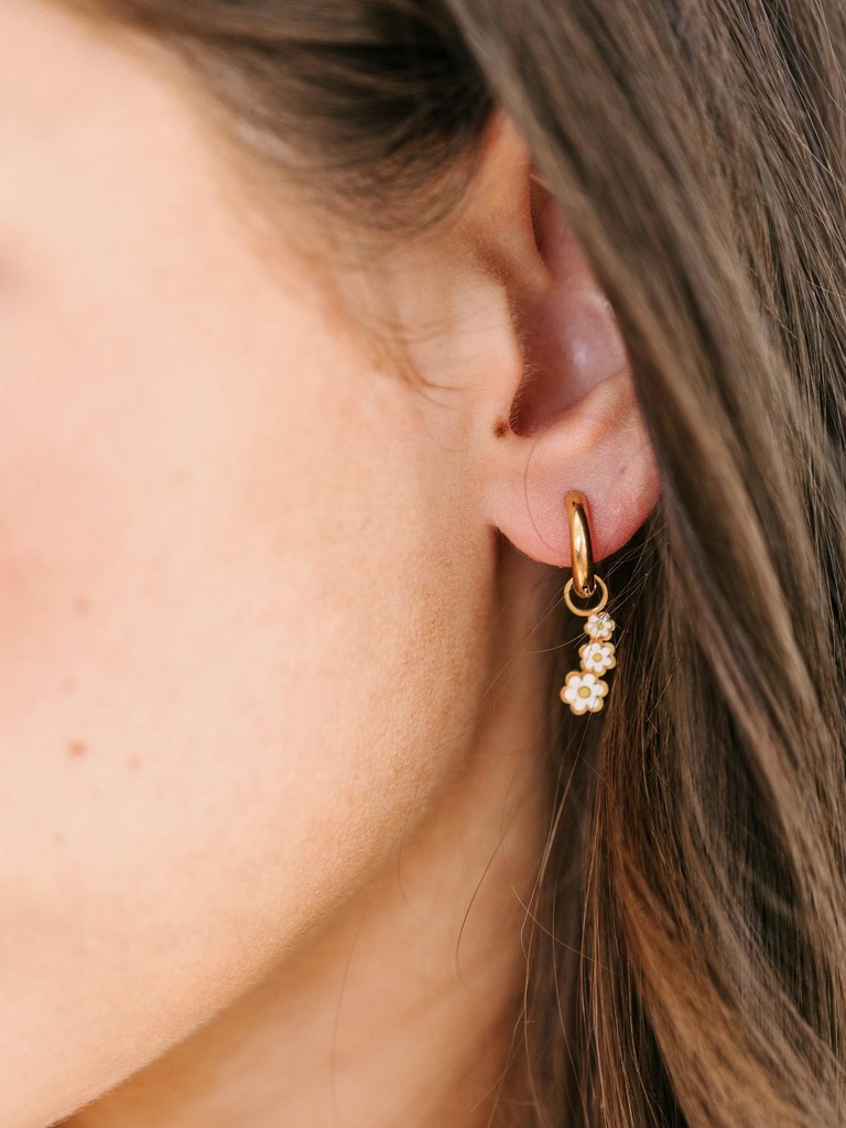 Pierced Co Daisy Crawler Charm For Huggie Earrings