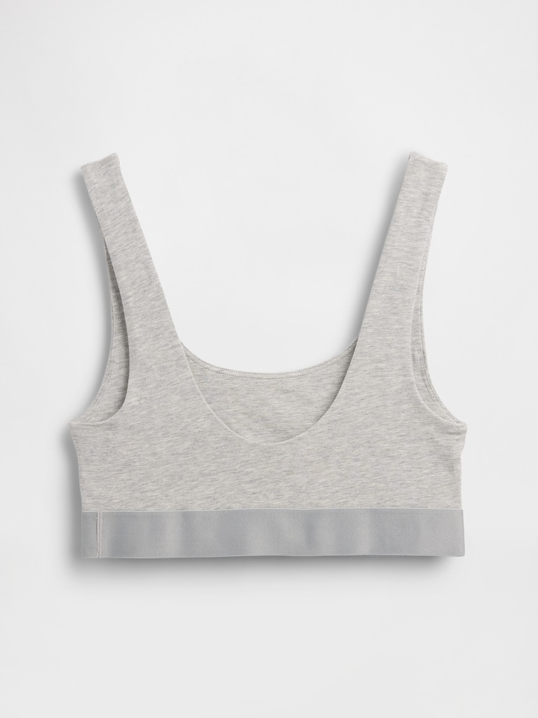 Organic Stretch Cotton Gap Logo Bralette