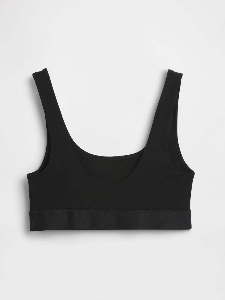 Organic Stretch Cotton Gap Logo Bralette