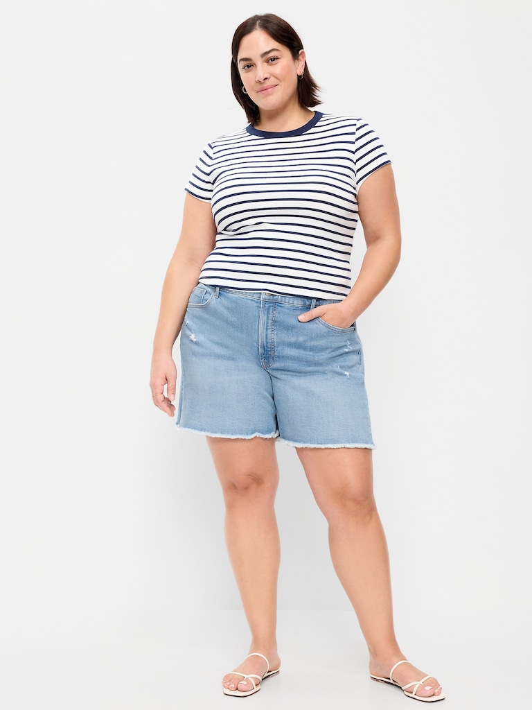High-Waisted OG Jean Cut-Off Shorts -- 7-inch inseam
