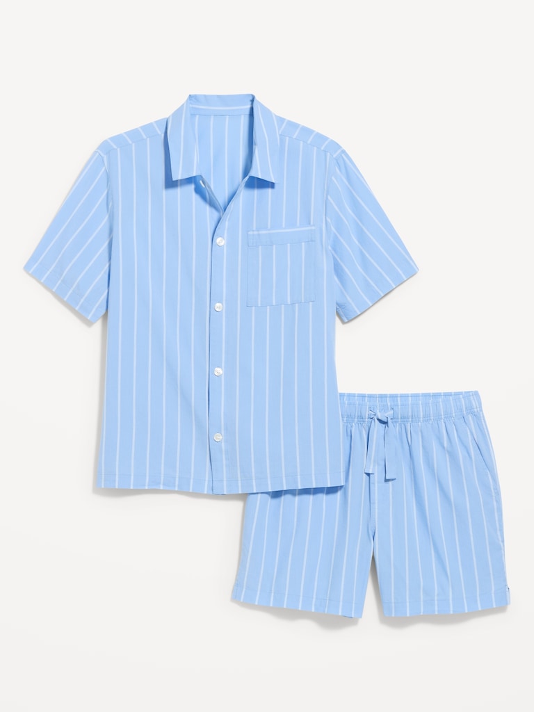 Poplin Pajama Shorts Set