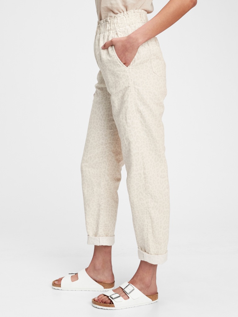 High Rise Paperbag Pull-On Pants