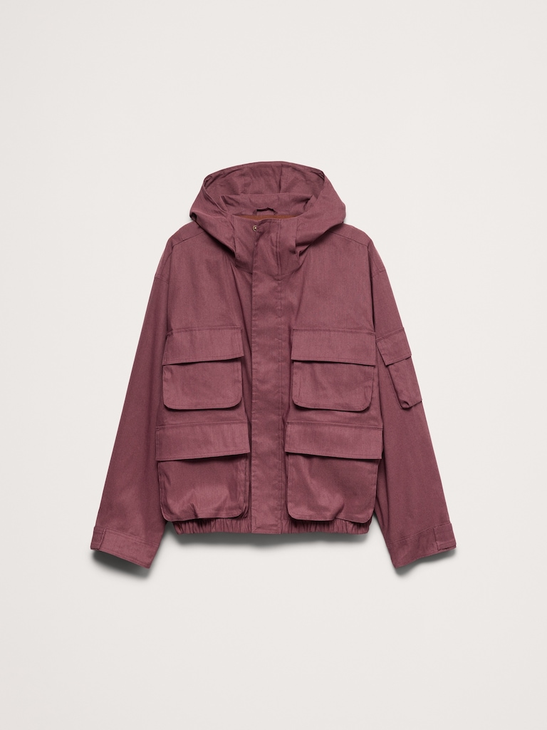 Hemp-Blend Hooded Field Jacket