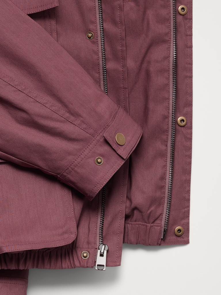 Hemp-Blend Hooded Field Jacket