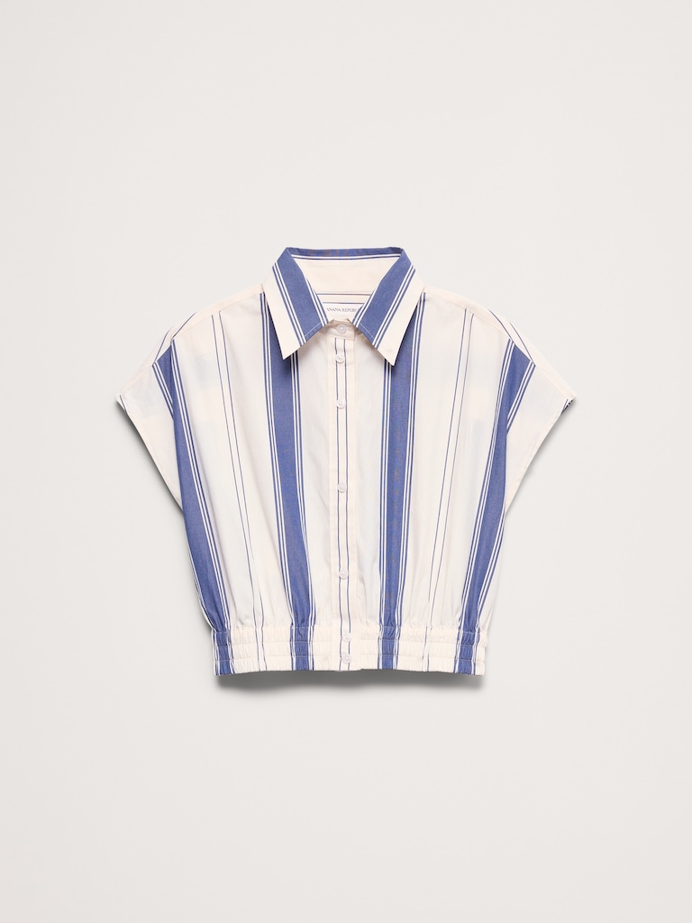 Cotton Poplin Super-Cropped Shirt