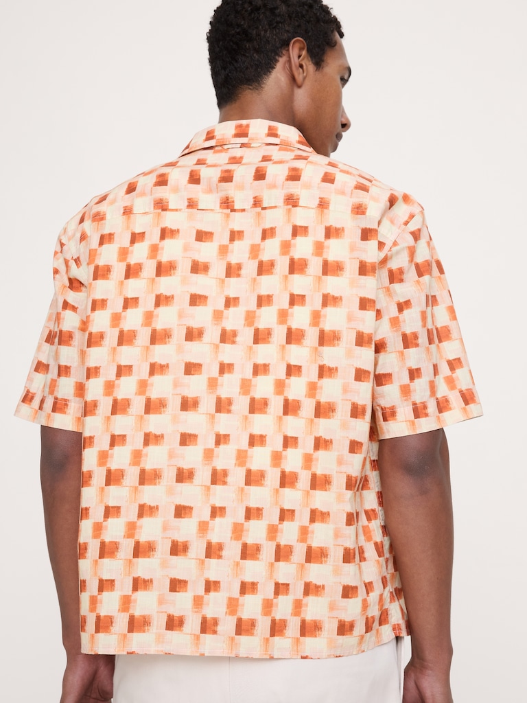 Relaxed-Fit Slub Cotton Resort Shirt