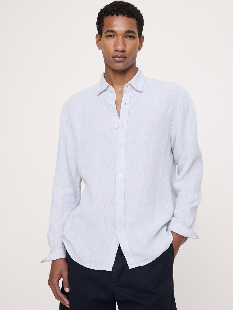Slim-Fit Linen Shirt