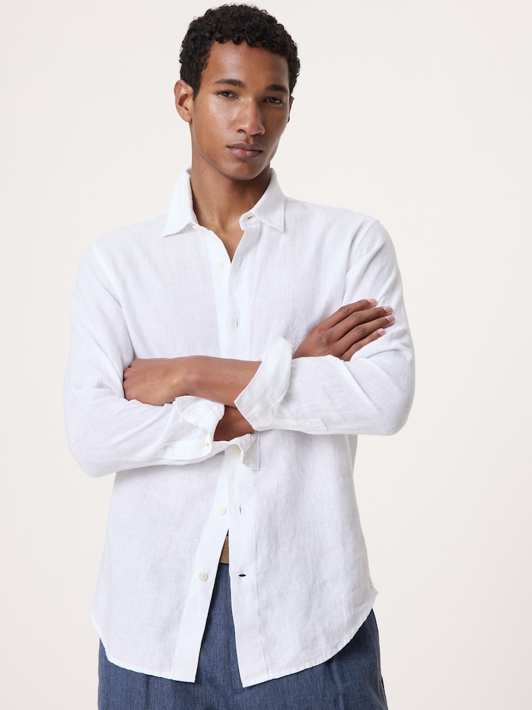 Slim-Fit Linen Shirt