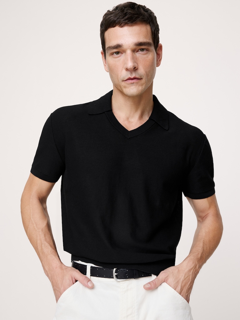 Cotton Sweater Polo