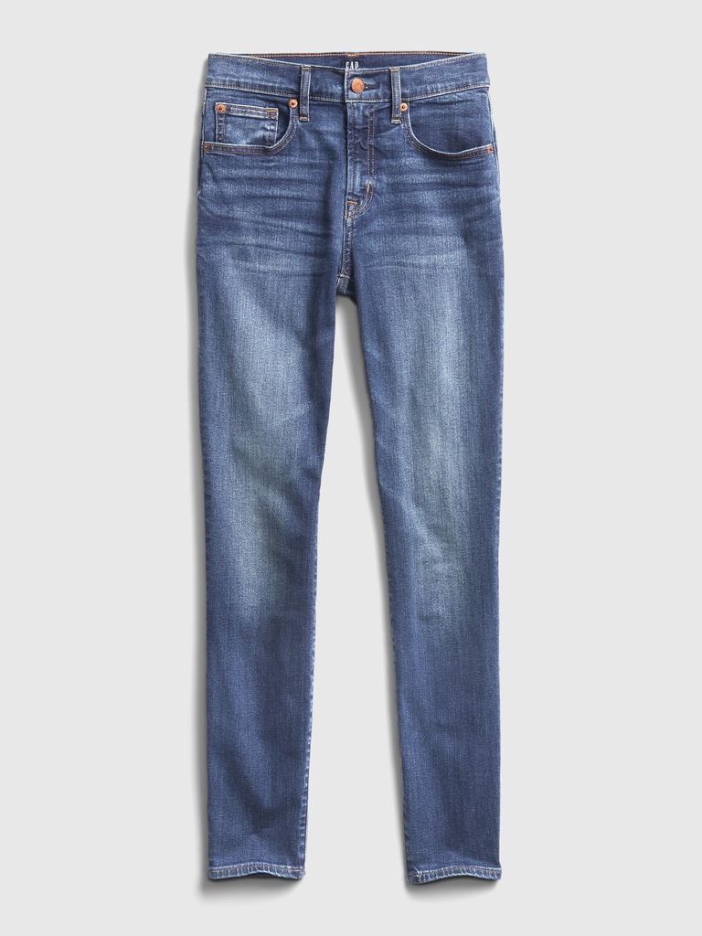 Mid Rise True Skinny Jeans with Washwell