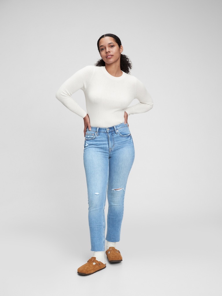 Mid Rise Vintage Slim Jeans with Washwell