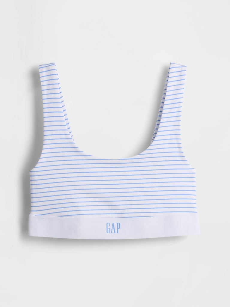 Organic Stretch Cotton Gap Logo Bralette