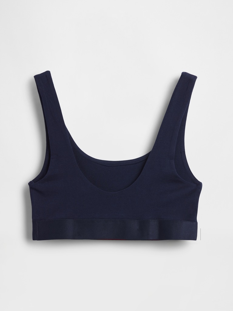 Organic Stretch Cotton Gap Logo Bralette