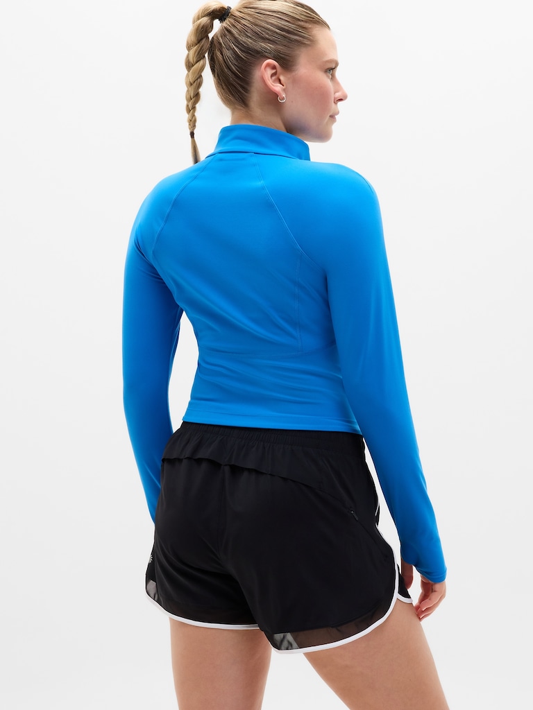 Mesh Racer Run Mid Rise 4" Short