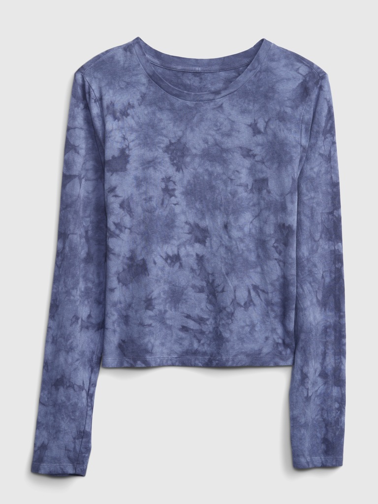 T-shirt rétréci teint par nœuds