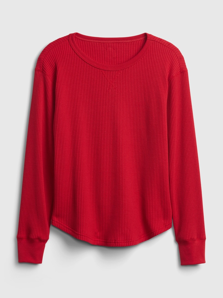 Slouchy Waffle-Knit T-Shirt