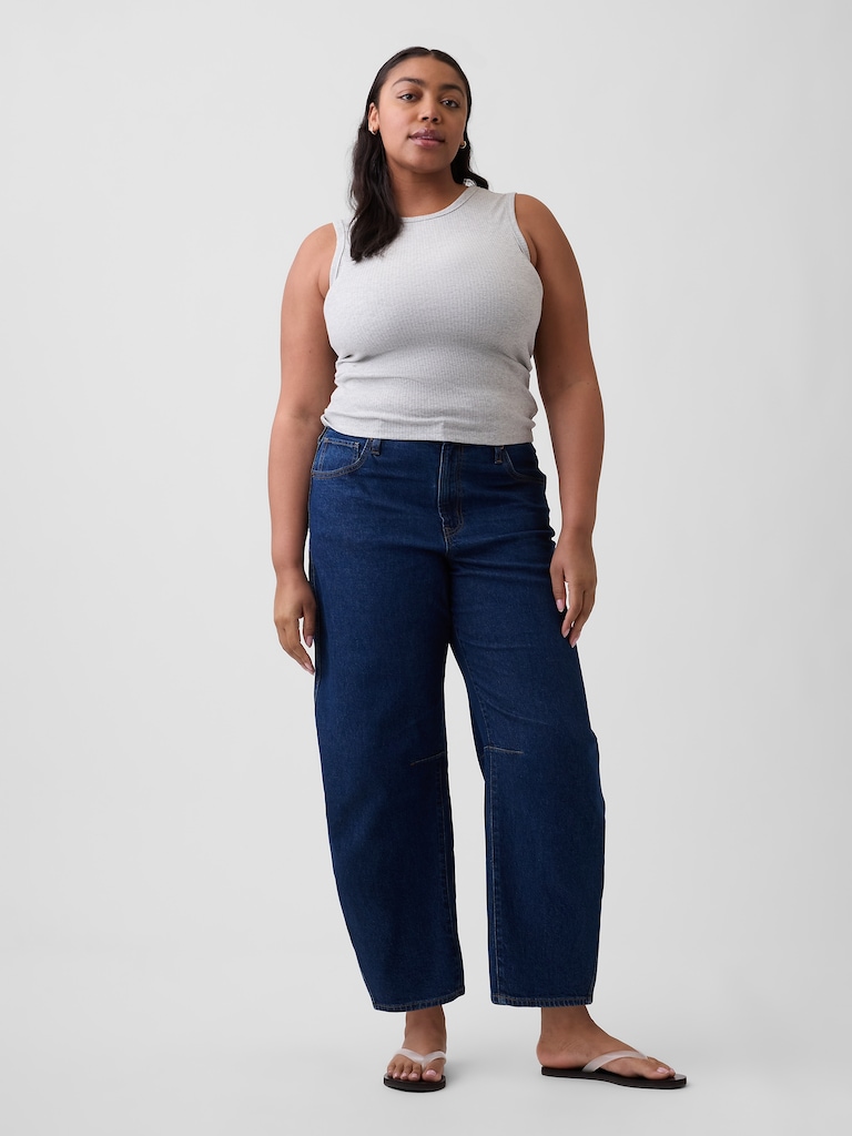 High Rise Barrel Jeans