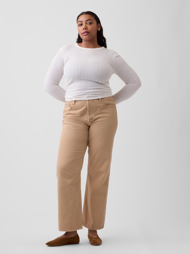 Low Slung Relaxed Straight Jeans