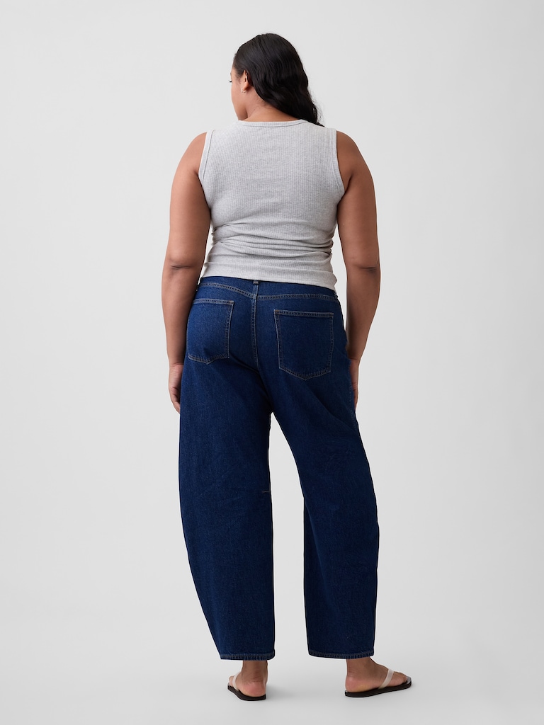 High Rise Barrel Jeans