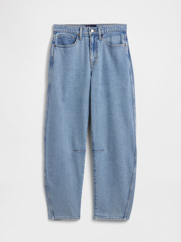 High Rise Barrel Jeans