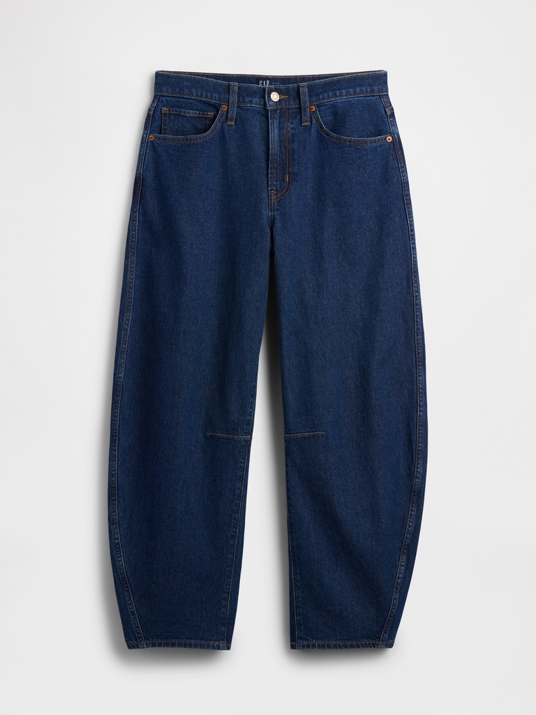 High Rise Barrel Jeans