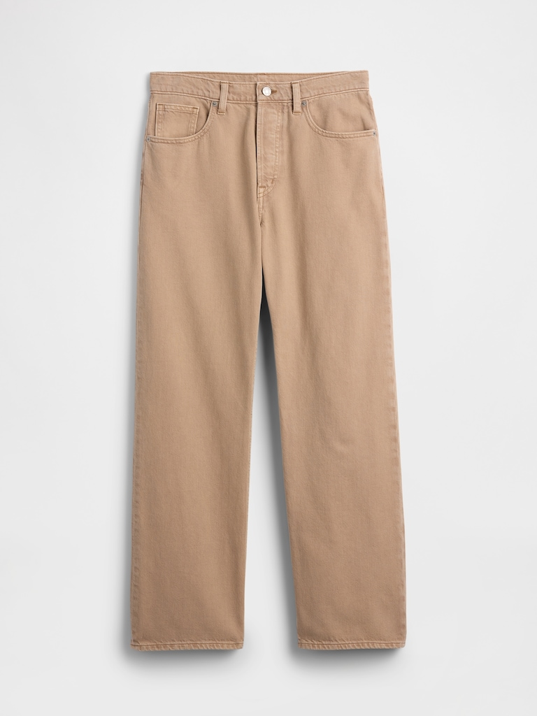 Low Slung Relaxed Straight Jeans