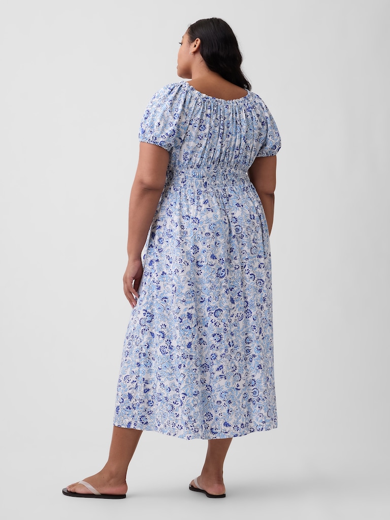 Puff Sleeve Maxi Dress