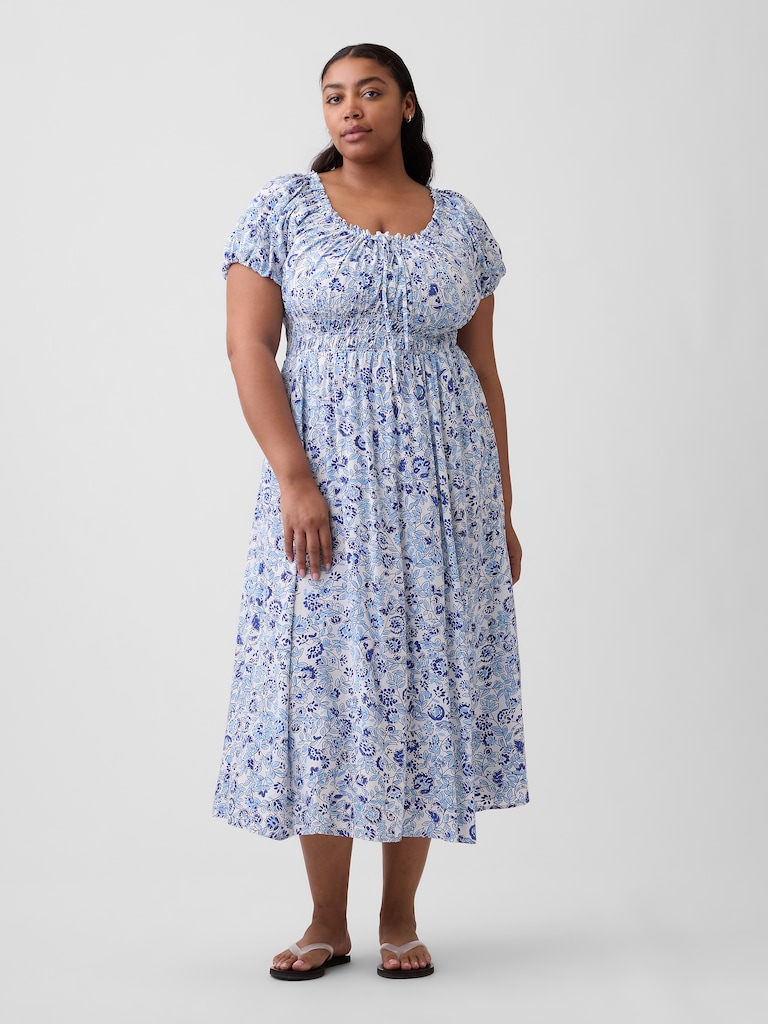 Puff Sleeve Maxi Dress