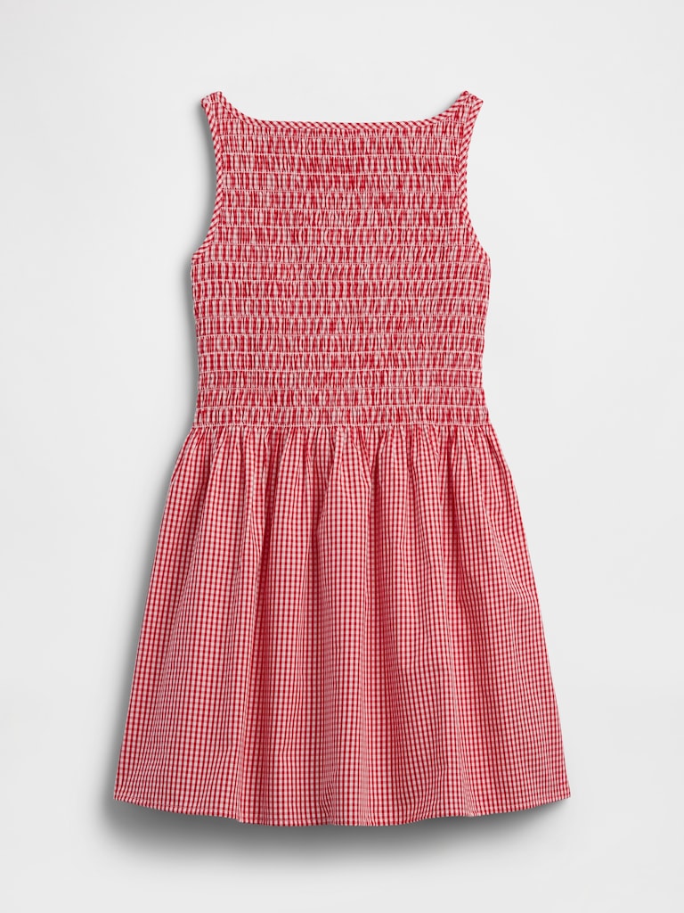 Kids Smocked Poplin Dress