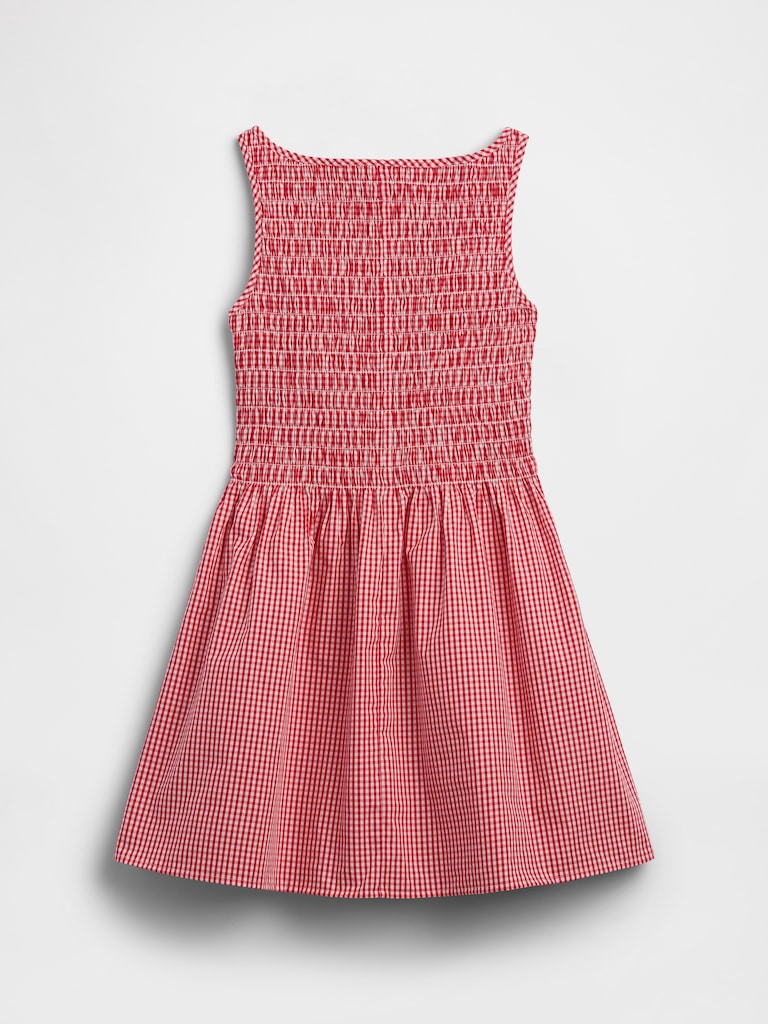 Kids Smocked Poplin Dress