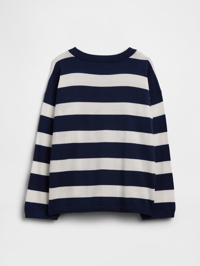 Oversized Stripe Crewneck Sweater