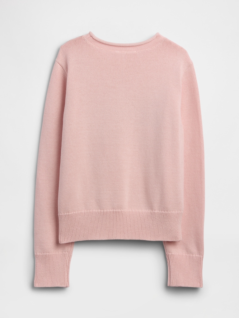 Kids Relaxed Rollneck Intarsia Sweater