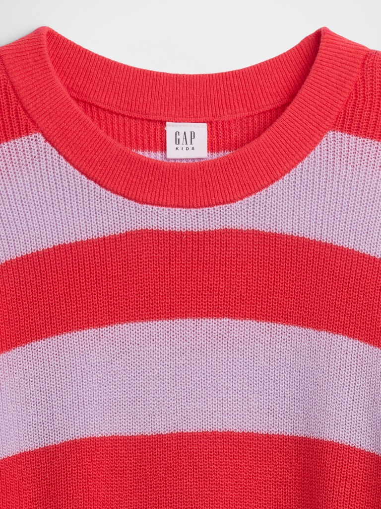 Oversized Stripe Crewneck Sweater