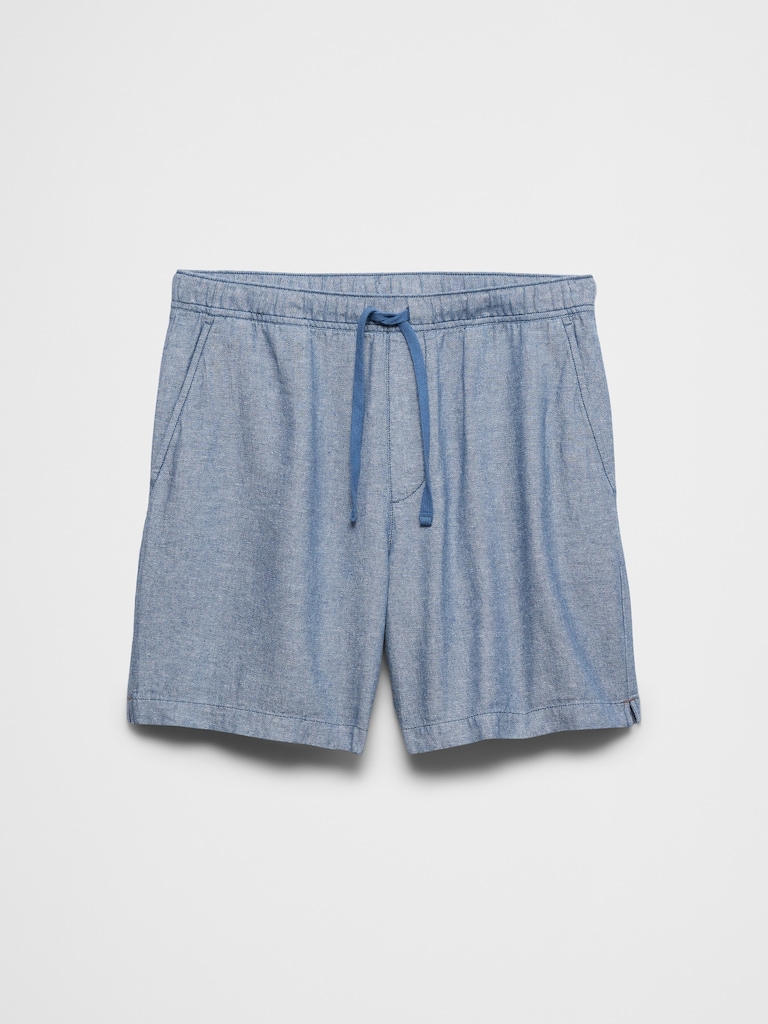 Standard-Fit 7" Linen-Blend Deck Short