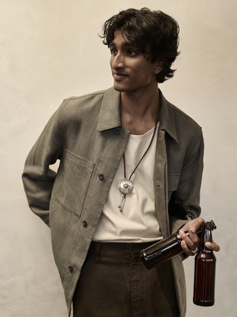 Linen Four-Pocket Shirt Jacket