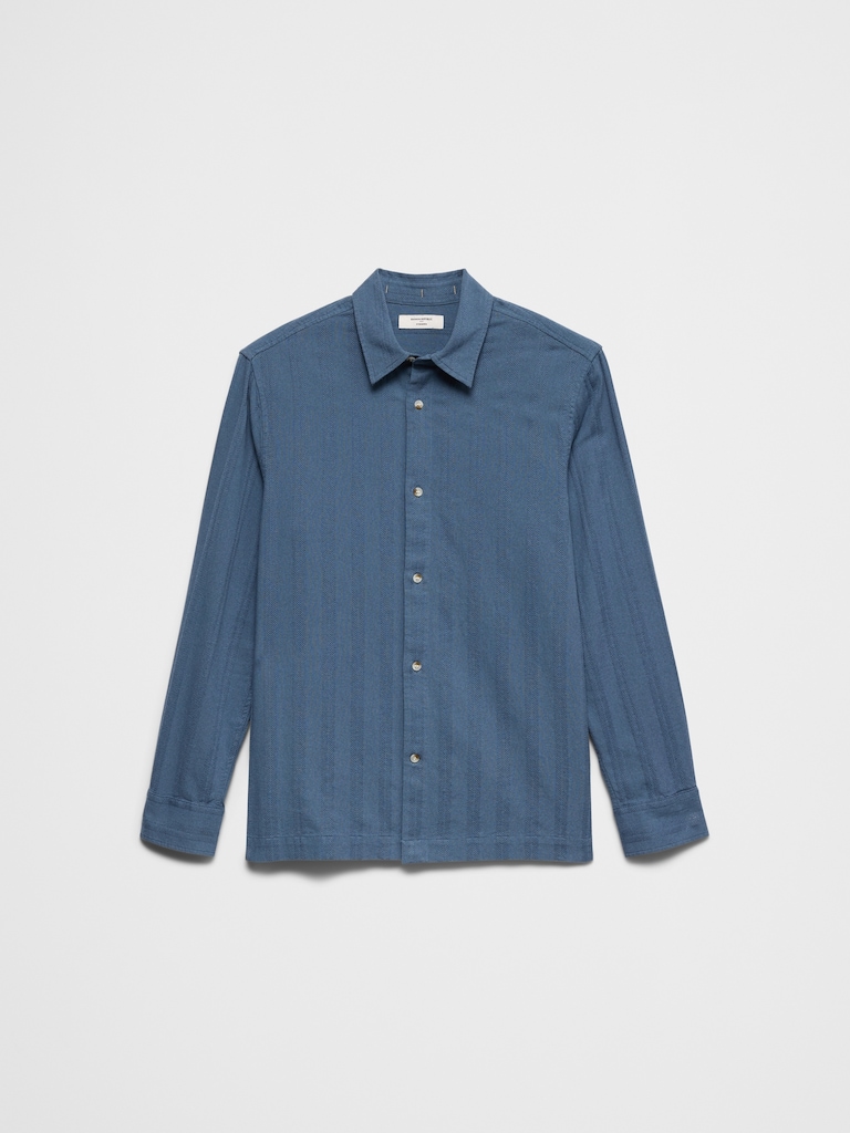 Standard-Fit Textured Resort Shirt