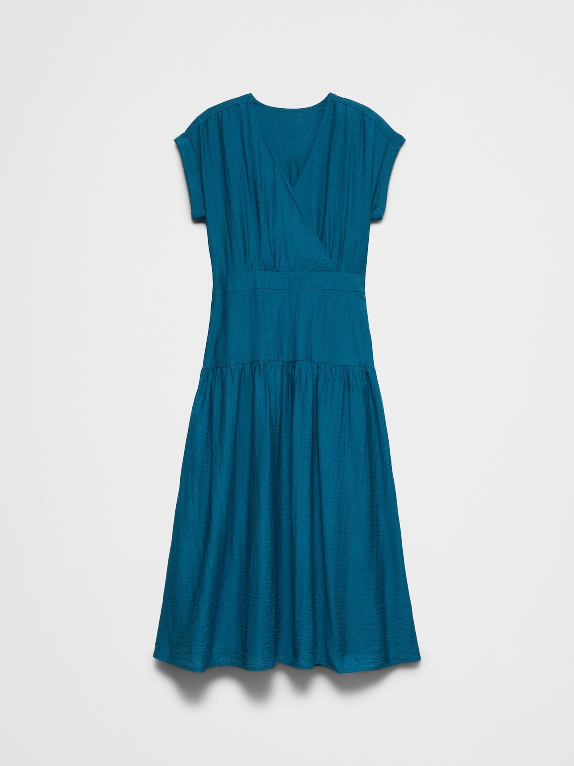 Gathered Tiered Midi Dress