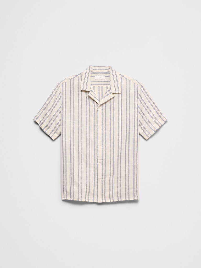 Standard-Fit Textured Resort Shirt