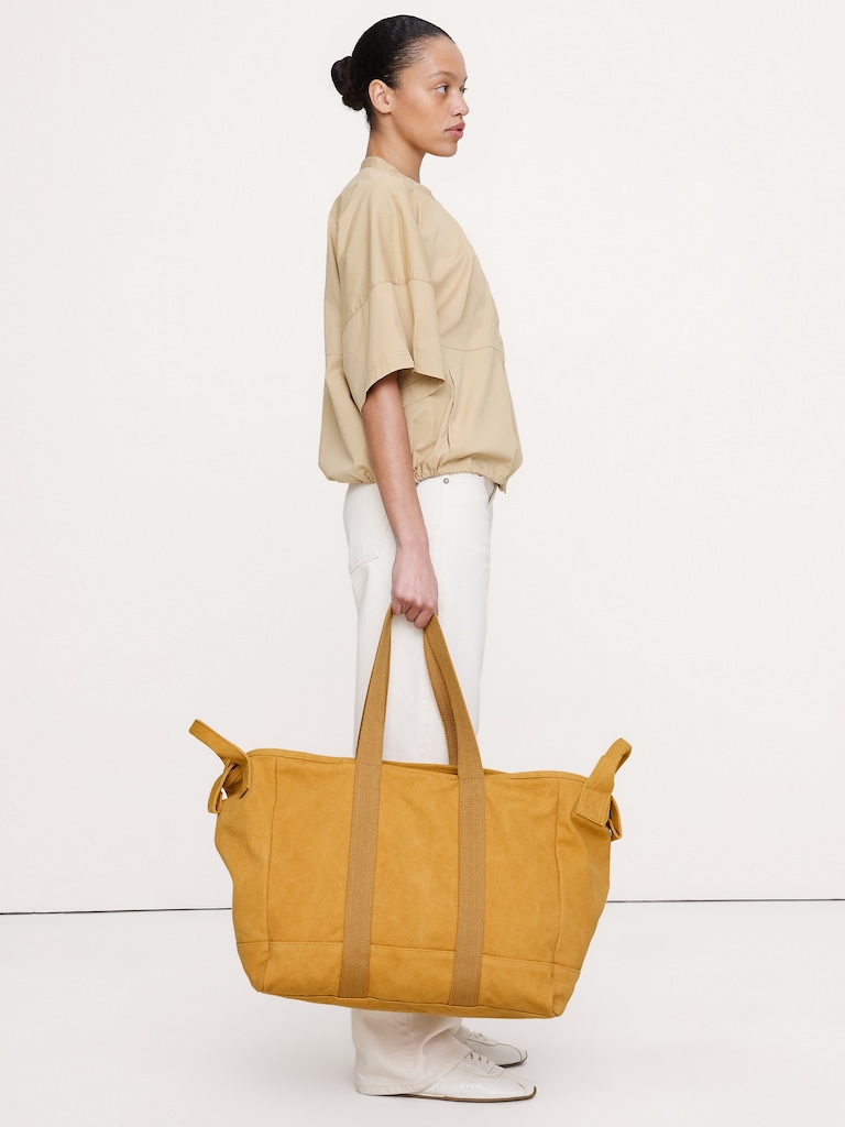 Large Cotton Canvas Weekender Bag