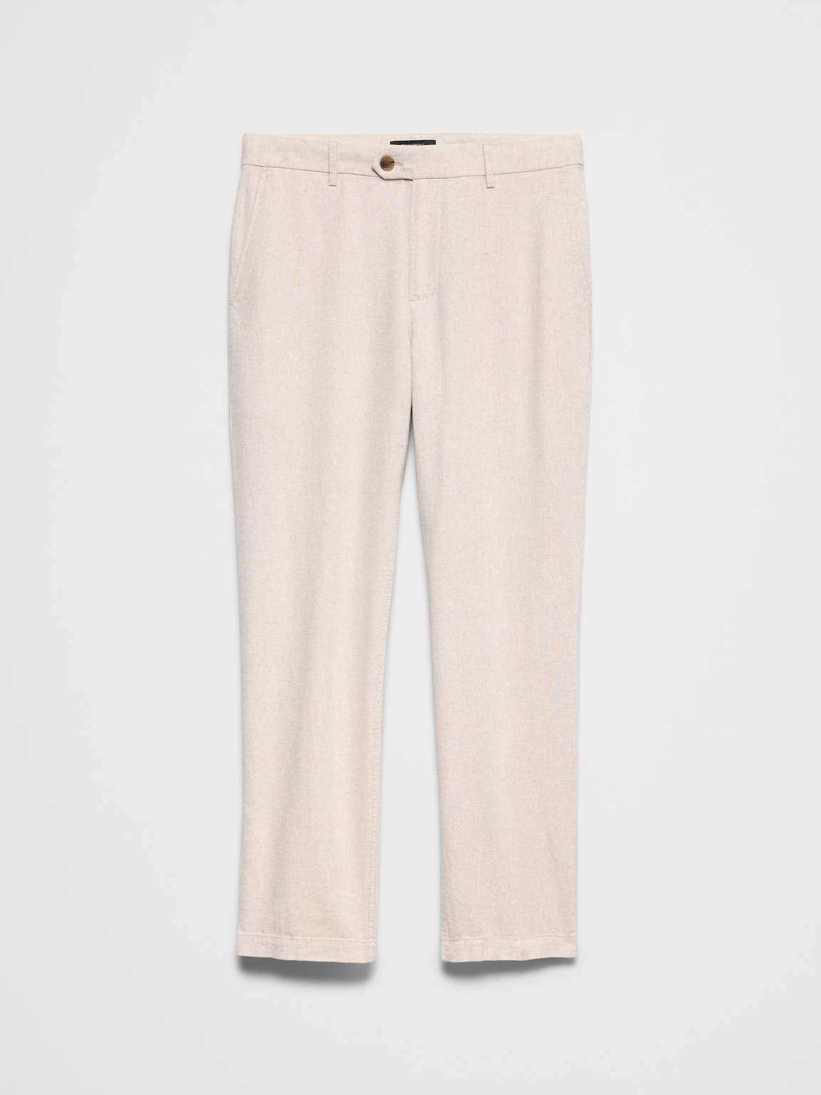 Straight Linen-Blend Trouser