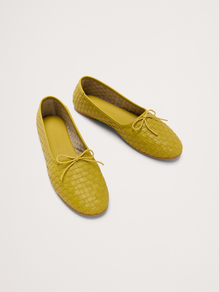 Roma Woven Leather Flat by Freda Salvador