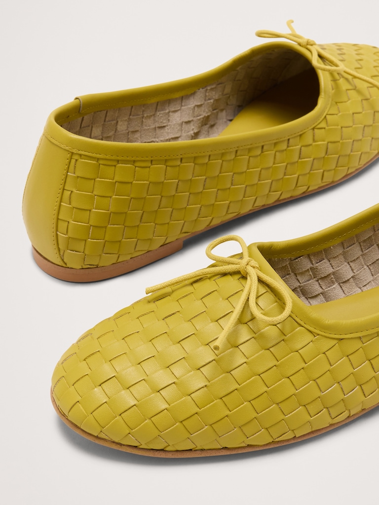 Roma Woven Leather Flat by Freda Salvador