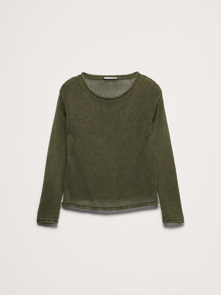 Heirloom Linen Boatneck Sweater