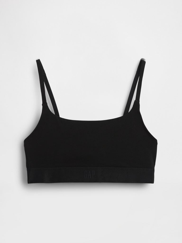 Organic Stretch Cotton Logo Bralette