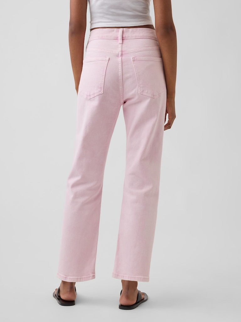 High Rise '90s Slim Straight Crop Jeans