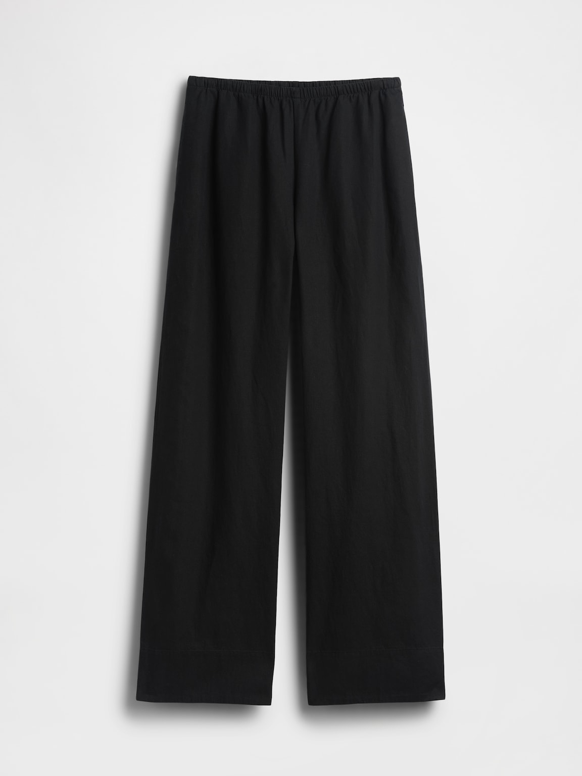 Linen-Blend Easy Wide-Leg Pants