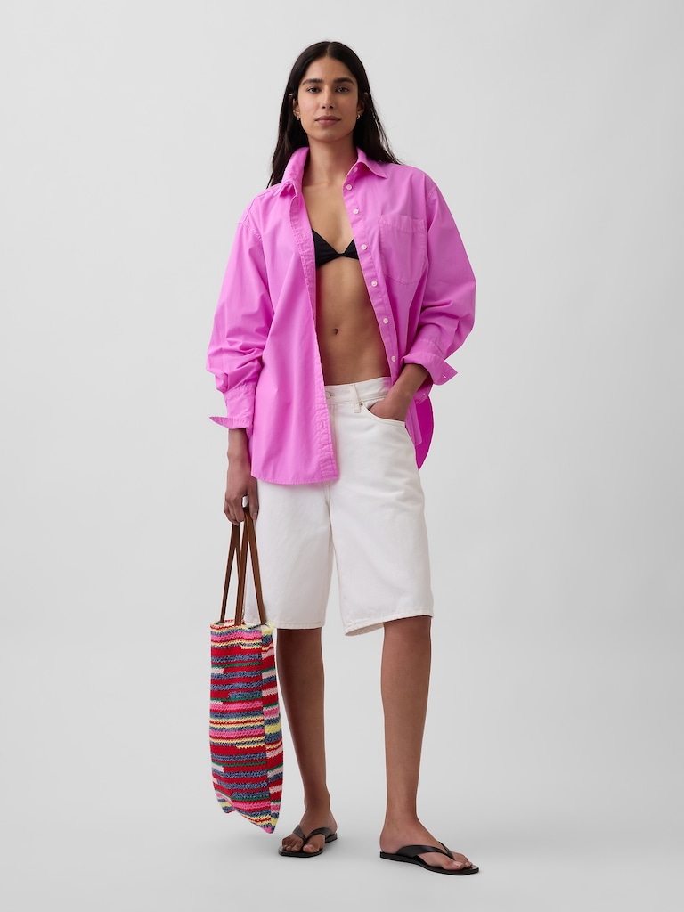 Organic Cotton Poplin Big Shirt