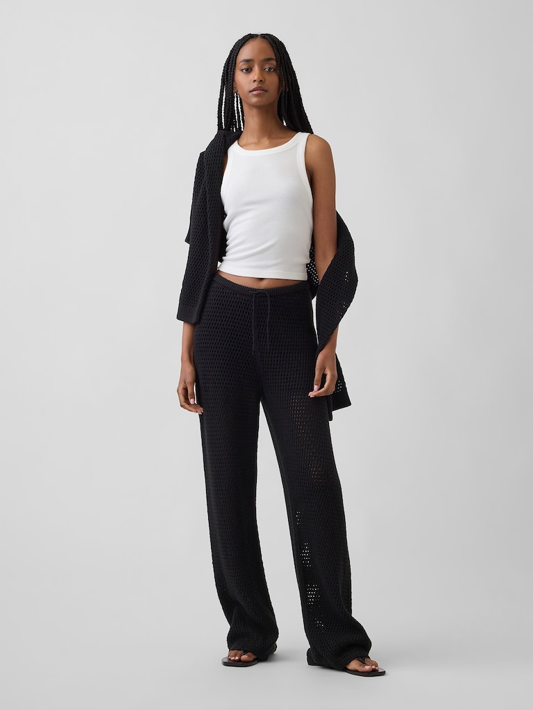 100% Cotton Crochet Sweater Pants